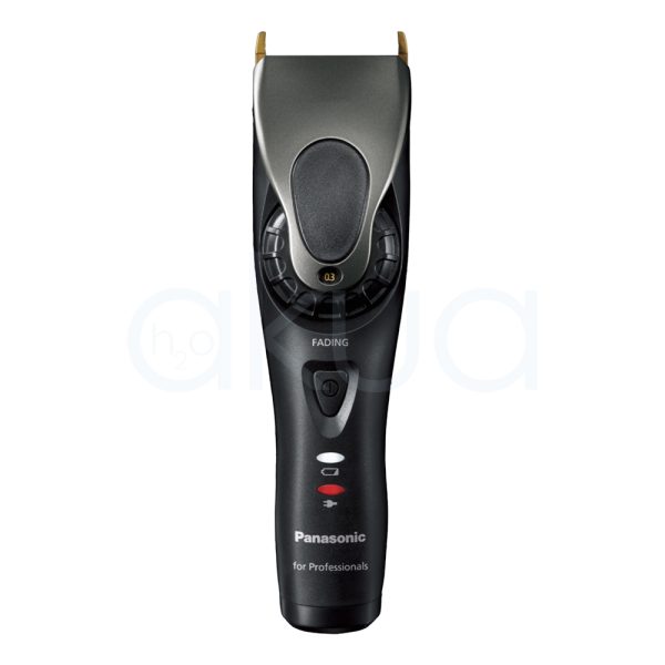 Cuerpo de recambio maquina Panasonic ER-GP86 color predominante negro con partes plateadas en parte superior y detalles de led de estado de carga H2o Akua