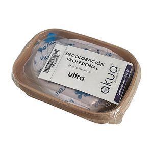 Decoloracion Ultra 1000gr envase rectangular de plástico, de color marrón claro, con tapa translúcida H2o Akua