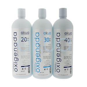 Oxigenada H2oAkua Crema LITRO envase de color blanco mate con etiquetas en tonos azules y grises H2o Akua