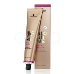 Tinte Blondme Deep Toning matizacion intensa 60ml Schwarzkopf matizador intenso para bases mas oscuras o rubias naturales H2o Akua