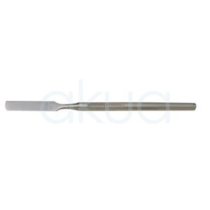Agitador de Gel Thuya objeto en acero inoxidable rectangular con un extremo fino y otro plano con mango largo con ranuras antideslizantes H2o Akua
