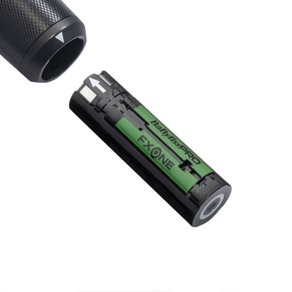 Bateria repuesto BAB-FXBB33 pro de forma cilindrica predomina el color verde con detalles en negro en parte superior e inferior H2o Akua