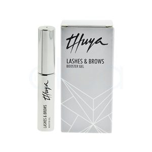 Booster gel Thuya principalmente de color plateado metálico (silver), tanto en el cuerpo como en la tapa. El acabado es brillante y refleja tubo cilindrico con tapa plateada y etiquetas en color negro H2o Akua