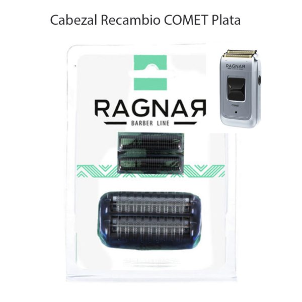 Repuesto Cabezal afeitadora Comet 07084/54 de color dorado en la zona de las láminas superiores y negro en la estructura lateral y base del cabezal H2o Akua