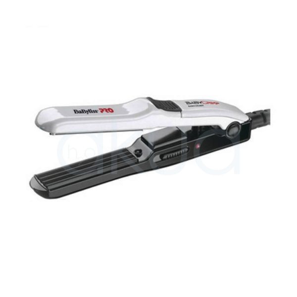 Plancha Mini Baby Crimp BAB2151E Babyliss pro en color blanco y placas en negro es ideal para rizos y viajes por su tamaño mini H2o Akua