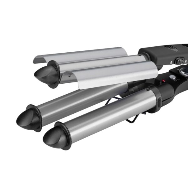 Tenacilla Babyliss Pro ondas BAB2269TTE con mando en color negro y tenacillas en color gris metalizado don detalles en negro H2o Akua