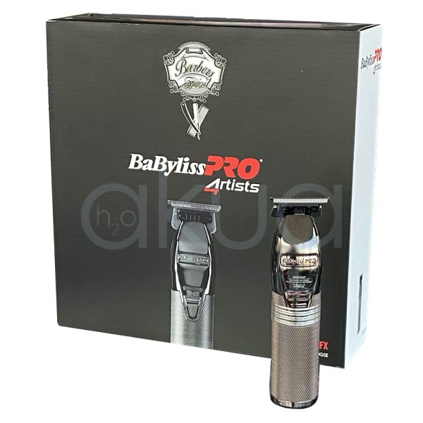 Maquina Skeleton Grafito Ferrari Babyliss pro El color predominante es gris metálico oscuro, presente tanto en el cuerpo principal como en el mango texturizado del dispositivo. La parte superior, incluyendo la zona de la cuchilla y el cabezal, es de color negro brillante H2o Akua