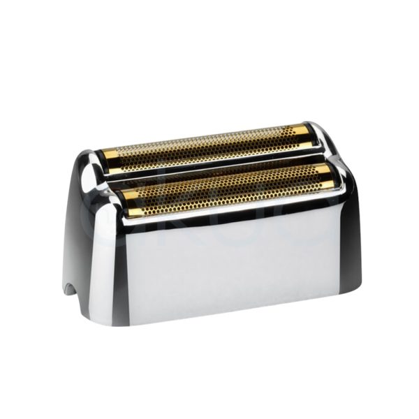 Afeitadora Metalica FXFS2E Babyliss pro El color predominante de la imagen es plateado espejo, que cubre la mayor parte del cuerpo del dispositivo y le da un acabado reflectante y elegante. Las rejillas de corte en la parte superior son de color dorado, aportando un contraste sofisticado H2o Akua