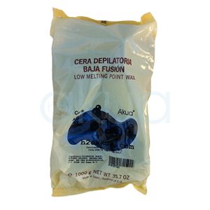 Cera H2oAkua Azuleno 1kg El empaque es de color amarillo palido y dependiendo del color de cera elegido varían las pastillas en su interior H2o Akua