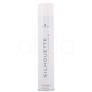 Laca Silhouette blanca flexible Schwarzkopf 750ml El envase es blanco brillante, con detalles y texto en negro y un toque de color naranja en la parte de la descripción (“PURE FORMULA”), y el tapón también es blanco. H2o Akua