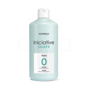 Locion Montibello permanente 0 fuerte 500ml El envase es predominantemente blanco, con una etiqueta rectangular de color verde claro en la parte frontal. El nombre de la marca y el producto están escritos en letras negras y verdes, y el tapón también es de color blanco. H2o Akua