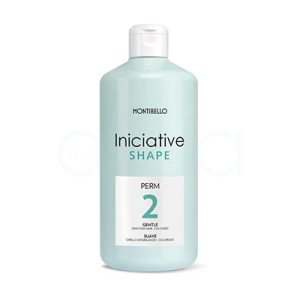 Locion Montibello permanente 2 suave 500ml El envase es predominantemente blanco, con una etiqueta rectangular de color verde claro en la parte frontal. El nombre de la marca y el producto están escritos en letras negras y verdes, y el tapón también es de color blanco. H2o Akua