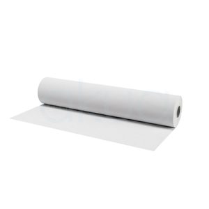 Papel camilla blanco H2oAkua es un rollo de material completamente blanco, sin patrones ni otros colores visibles.