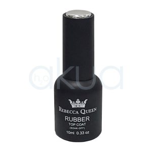 Esmalte semipermanente Gel Akua Top coat mate 10ml El frasco es de color negro mate y tiene una tapa alargada H2o Akua