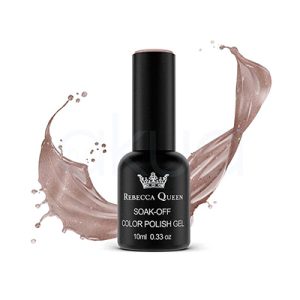 Esmalte semipermanente gel Akua color purpurina 10ml. El frasco es de color negro mate y tiene una tapa alargada H2o Akua