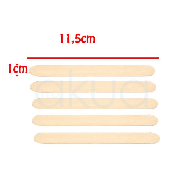 Paleta Helado 100 unid H2oAkua El color que predomina es beige claro o madera clara. Este tono corresponde al color típico de los palitos de madera o palitos de helado, que suelen tener una apariencia natural, suave y pálida. H2o Akua