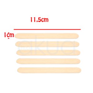 Paleta Helado 100 unid H2oAkua El color que predomina es beige claro o madera clara. Este tono corresponde al color típico de los palitos de madera o palitos de helado, que suelen tener una apariencia natural, suave y pálida. H2o Akua