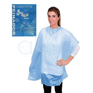 Capas de tinte y corte desechables 50 unid H2oAkua. El color predominante es plástico de color azul claro.