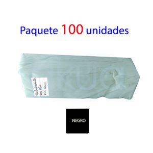 Toalla desechable negra paquete 100 unidades H2oAkua. se presentan plastificadas y en las toallas predomina el color blanco o negro según se soliciten H2o Akua
