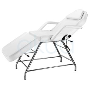 Camilla estetica 3 cuerpos blanca stranguiss. En color blanco en su totalidad con estructura metálica plateada. H2o Akua