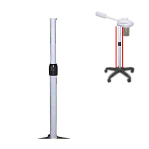 Mastil vapor ozono repuesto H2oAkua mástil vertical de color blanco, con una pieza central negra, diseñado como repuesto para el soporte de un vaporizador de ozono de estética