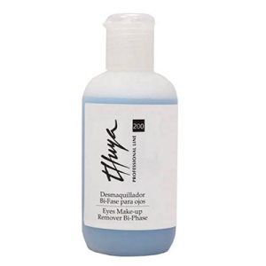 Desmaquillador bi-fase para ojos Thuya 200ml. El envase se presenta en dos fases claramente diferenciadas: una superior transparente y una inferior de color azul claro. H2o Akua