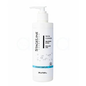 Limpiador facial New Stageline 250ml El diseño del envase es cilíndrico, blanco, con dispensador tipo pump, ideal para dosificar el producto de forma higiénica y práctica. H2o Akua.