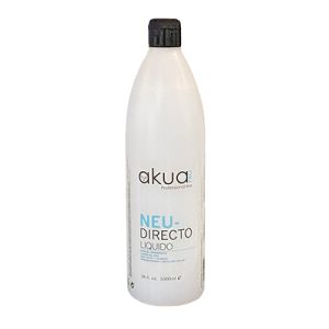 Neutralizante para rizos H2oAkua 1000ml. Envase de forma cilíndrica, con base circular y un tapón negro en la parte superior. El cuerpo del envase es de color blanco opaco con textos impresos en negro y azul.