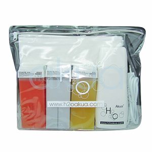 Lote depilacion H2oAkua.lote de depilación H2oakua, Presentado en un estuche transparente con cierre, que incluye varios cartuchos de cera de distintos colores, un calentador eléctrico tipo roll-on con su cable, y accesorios desechables para uso profesional o personal.