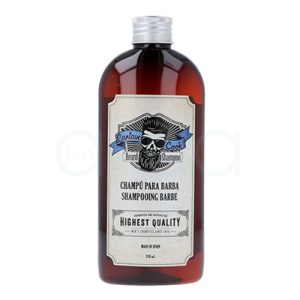 Champu barba Captain Cook 250ml. Envase ámbar de 250 ml con tapón de rosca plateado y etiqueta vintage, propio de la línea Captain Cook, correspondiente a un champú para barba. H2o Akua