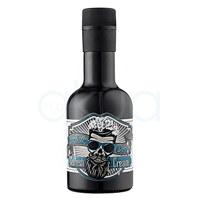 Crema refrescante Captain Cook 250ml. Envase oscuro, con tapón negro y etiqueta de estilo retro-barbería. H2o Akua