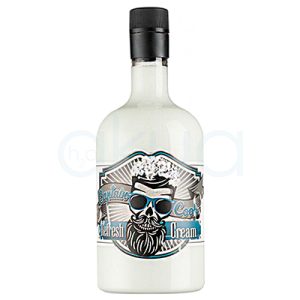 Crema refrescante Captain Cook 750ml. Envase translúcido de color blanco, con tapón negro y etiqueta de estilo retro-barbería. H2o Akua