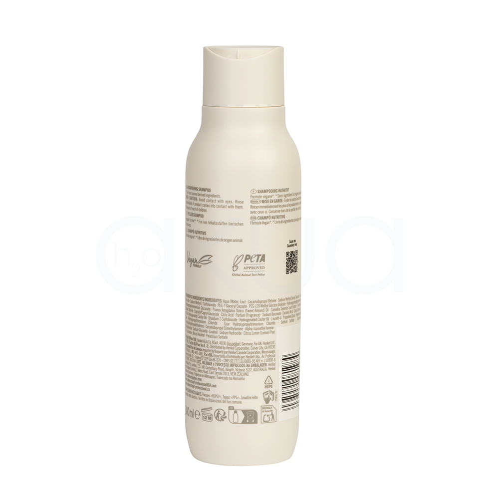 Champu reparador Bond Repair Blonde 300ml presentado en una botella cilíndrica blanca con una etiqueta en tono beige claro en letras grandes y doradas H2o Akua
