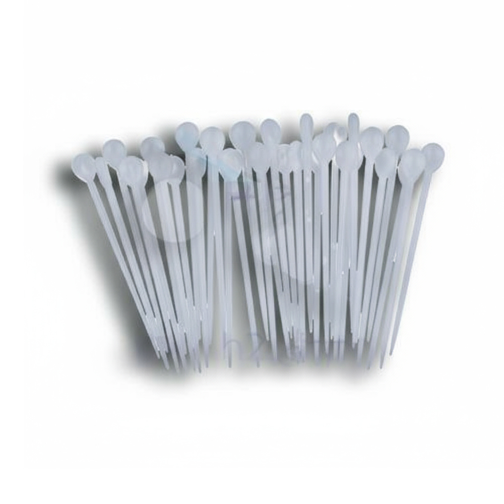 Pinchitos nylon 36 unid. eurostil 00648. Pinchos de nylon blanco, cada uno con un extremo en forma de pequeña bola y el otro acabado en punta. Estos pinchos se utilizan habitualmente en peluquería para sujetar rulos o bigudíes al cabello durante la realización de permanentes, ondas o marcado de rizos. Son ligeros, flexibles y resistentes, y su diseño facilita la fijación del cabello sin dañarlo ni dejar marcas visibles. H2o Akua