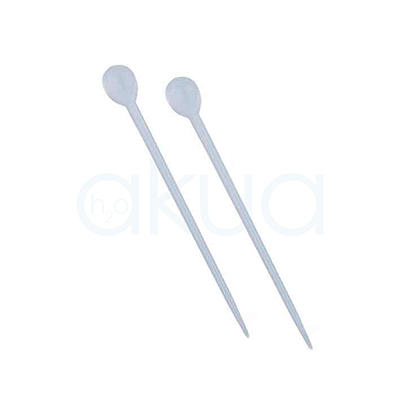 Pinchitos nylon 36 unid. eurostil 00648. Pinchos de nylon blanco, cada uno con un extremo en forma de pequeña bola y el otro acabado en punta. Estos pinchos se utilizan habitualmente en peluquería para sujetar rulos o bigudíes al cabello durante la realización de permanentes, ondas o marcado de rizos. Son ligeros, flexibles y resistentes, y su diseño facilita la fijación del cabello sin dañarlo ni dejar marcas visibles. H2o Akua
