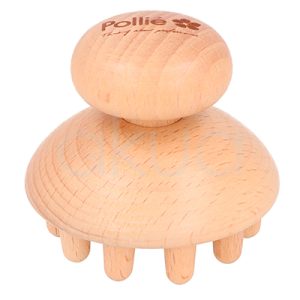 Champiñon reductor Pollie 07897. Tiene forma de seta: una parte superior redondeada que sirve de agarre y una base abombada de la que salen varios “pivotes” cilíndricos cortos destinados a masajear y presionar la piel en tratamientos reductores y anticelulíticos. H2o Akua