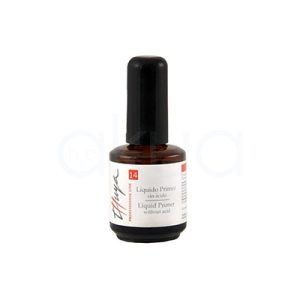 Liquido primer sin acido 14ml Thuya. Frasco de Primer Líquido Sin Ácido Thuya Professional Line de 14 ml. Es un bote ámbar translúcido con tapón negro roscado, etiqueta roja con texto bilingüe "Thuya Líquido Primer Sin Ácido / Liquid Primer Without Acid" y el número "14" en grande, ideal para adherencia en manicuras soak-off. H2o Akua
