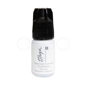Pegamento extension pestañas Thuya 5ml. Envase en blanco con una tapa negra alta y estriada, diseñada para cerrarlo de forma segura. H2o Akua
