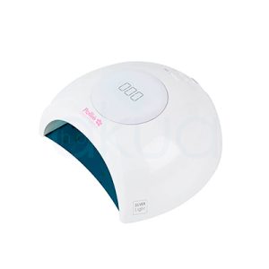 Lampara Led UV 65W Silver Ligt blanca 07186. Lámpara LED UV Pollié Silver Light blanca de 65W con diseño semicircular y acabado brillante, utilizada para secar esmaltes semipermanentes, gel UV y tratamientos profesionales de uñas. H2o Akua